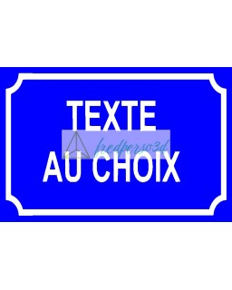 plaque de rue personnaliser